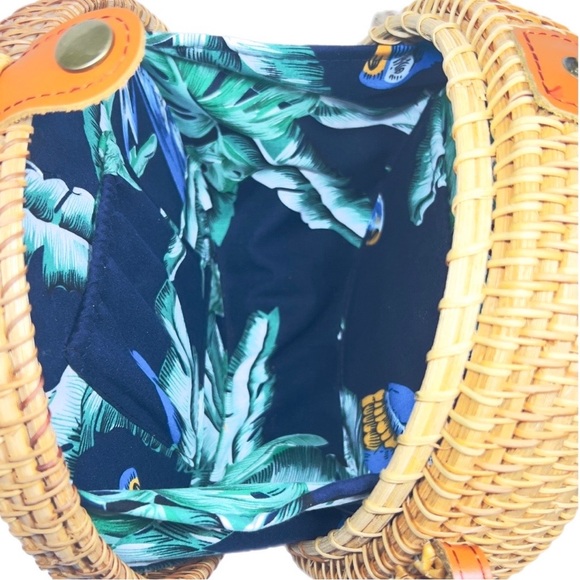 🆕 New Handwoven Balinese Rattan Round Bag - Picture 3 of 5